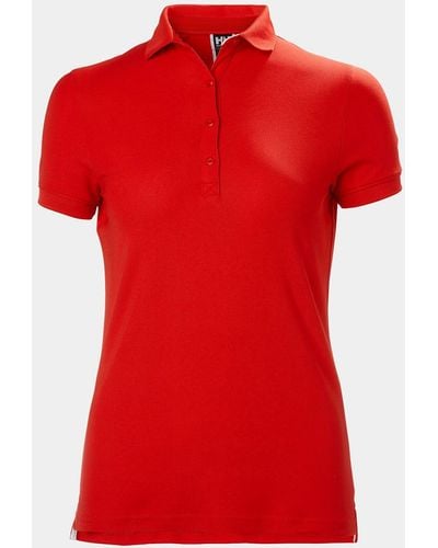 Helly Hansen Crewline Quick-dry Stretch Polo Shirt Red