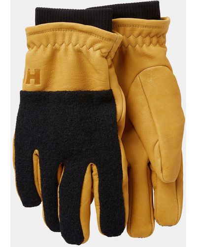 Helly Hansen Marka Gloves Brown - Yellow