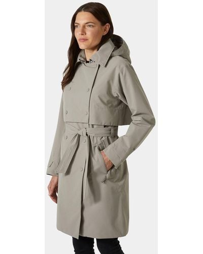 Helly Hansen Jane Insulated Trench Coat Grey