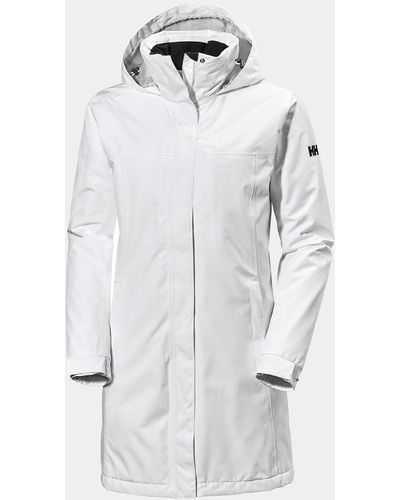 Helly Hansen Impermeabile lungo aden bianco