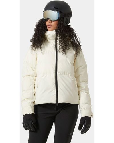 Helly Hansen Nora short puffy ski jacket - Natur