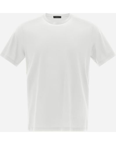 Herno T-shirt In Crepe Jersey - White