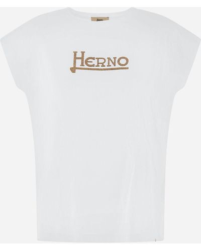Herno T-SHIRT IN INTERLOCK JERSEY - Bianco