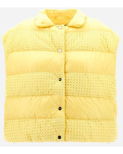 Herno Sleeveless Nylon Ultralight And Spring Lace Jacket - Yellow
