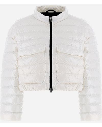 Herno Bomber Jacket In Gloss - White