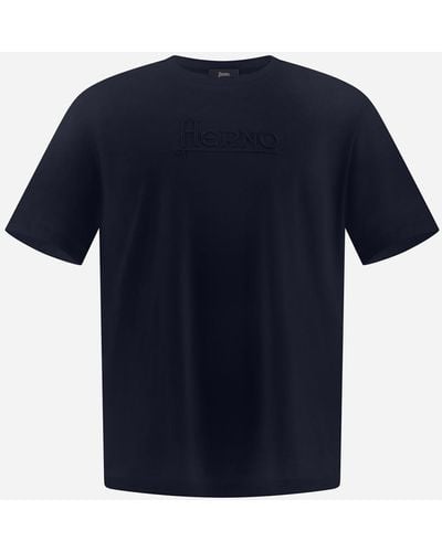 Herno Camiseta De Compact Jersey - Blue