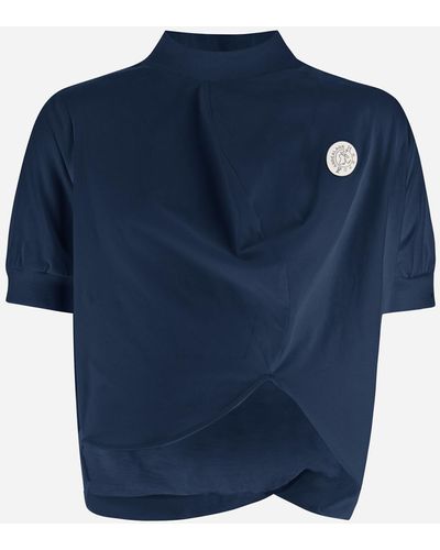 Herno Globe Sweater In Eco Jersey - Blue