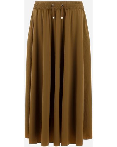 Herno Skirt In Light Nylon Stretch - Natural