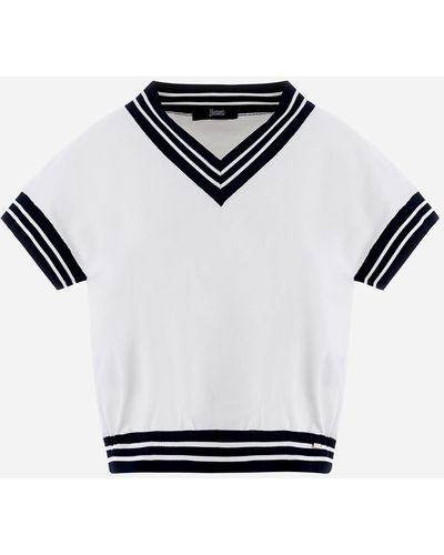 Herno Endless Viscose Stripes Sweater - White