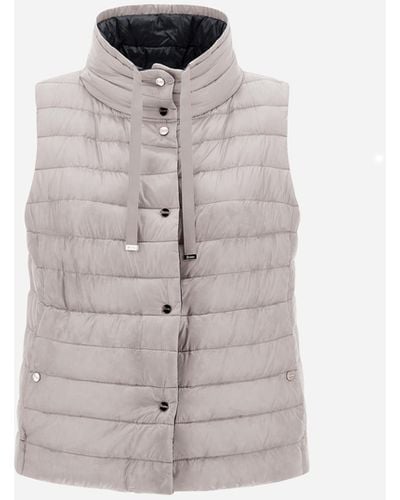 Herno Reversible Sleeveless Jacket In Nylon Ultralight - White