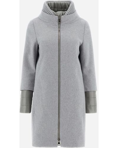 Herno Cashmere & Nylon Ultralight Coat - Grey