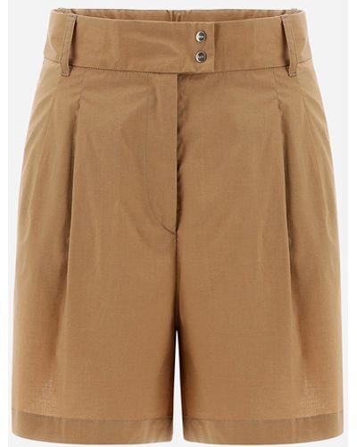 Herno Light Cotton Stretch Shorts - Natural