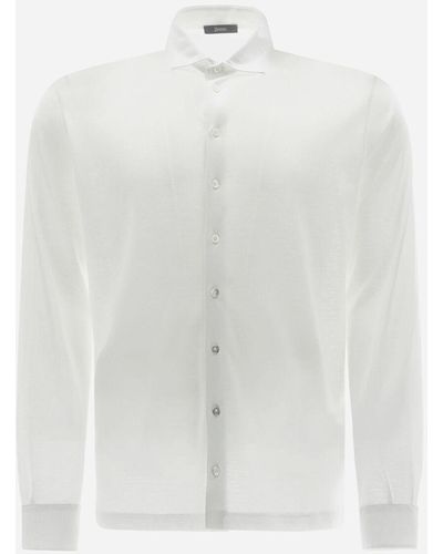 Herno CAMICIA IN JERSEY CREPE - Bianco