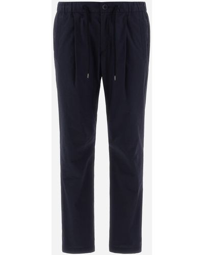 Herno Pants In Light Cotton Stretch - Blue