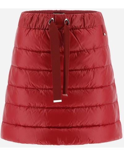 Herno Mini Skirt In Nylon Ultralight - Red