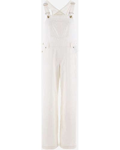Herno Embroidered Delon Dungarees - White