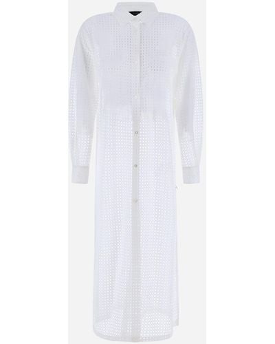 Herno Spring Lace And Ecoage Trench Coat - White