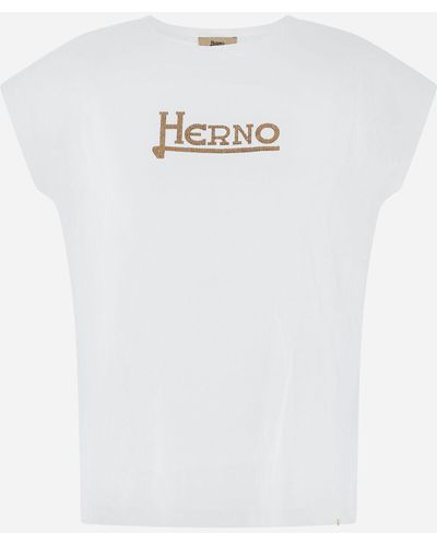 Herno INTERLOCK JERSEY T-SHIRT - Weiß