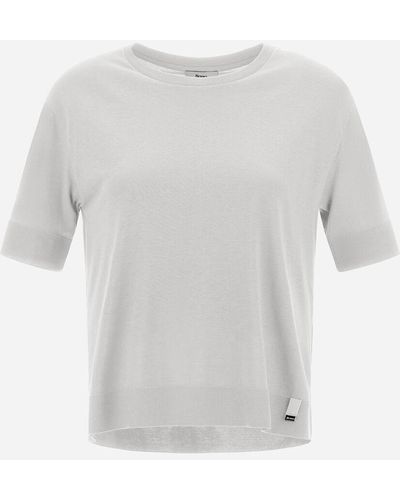 Herno T-SHIRT IN GLAM KNIT EFFECT - Bianco