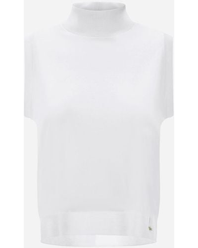 Herno Glam Knit Effect Top - White