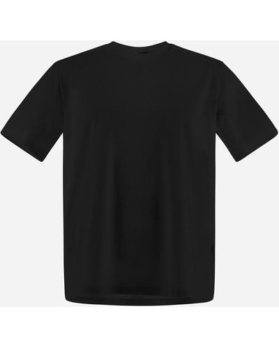 Herno Camiseta De Superfine Cotton Stretch - Black
