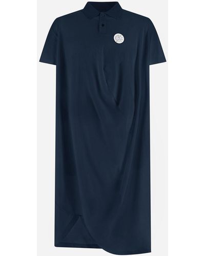 Herno Globe Polo In Eco Jersey - Blue
