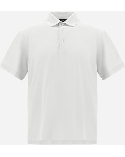 Herno Polo Shirt In Crepe Jersey - White
