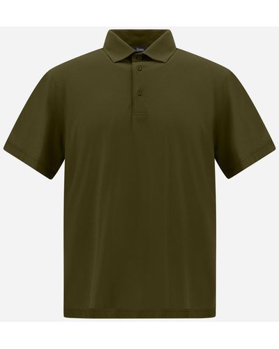 Herno Polo Shirt In Crepe Jersey - Green