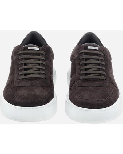 Herno Suede And Monogram Sneakers - Black