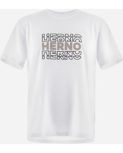 Herno T-shirt In Compact Jersey - White