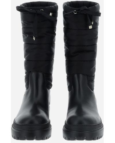 Herno Rubber And Nylon Boots - Black