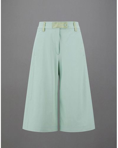 Herno Pantalones Cropped Laminar De Comfort Structured - Green