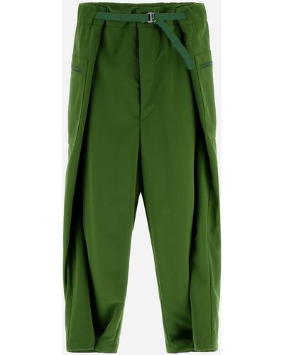Herno Globe Pants In Recycled Nylon Twill - Green