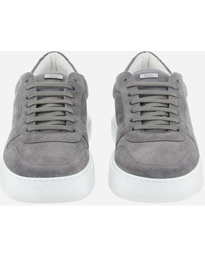 Herno Suede And Monogram Trainers - Grey