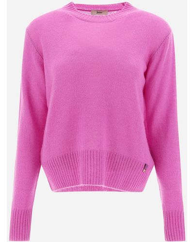 Herno Sweater In Cloud Cashmere - Pink