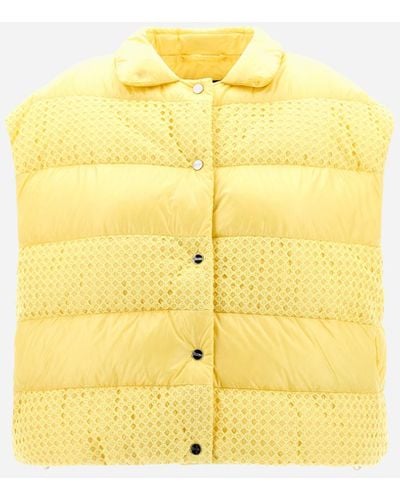 Herno Sleeveless Nylon Ultralight And Spring Lace Jacket - Yellow