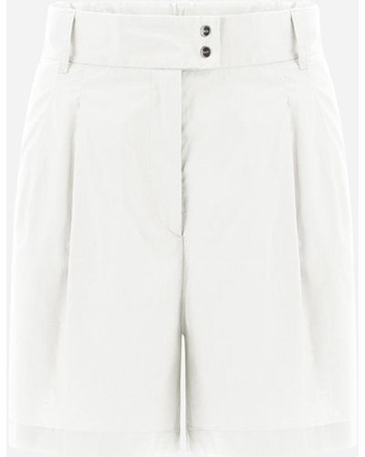 Herno Light Cotton Stretch Shorts - White
