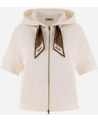 Herno Yoga Cape With Scarf - Natural