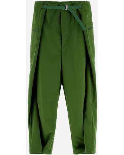 Herno Globe Trousers In Recycled Nylon Twill - Green
