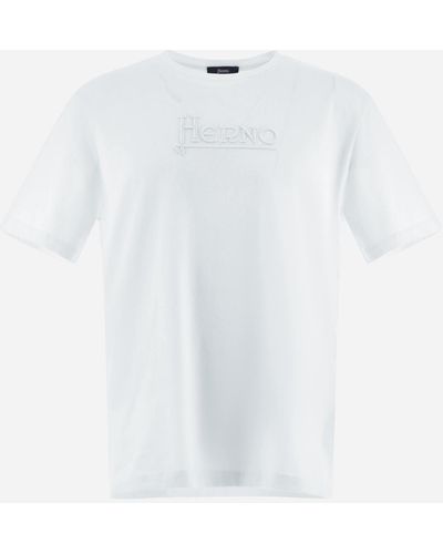 Herno Camiseta De Compact Jersey - White