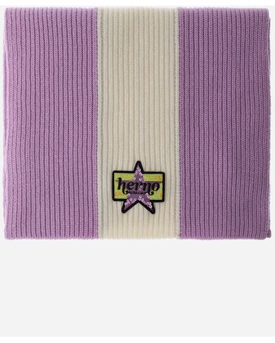 Herno SCIARPA IN INFINITY STAR PATCH - Viola