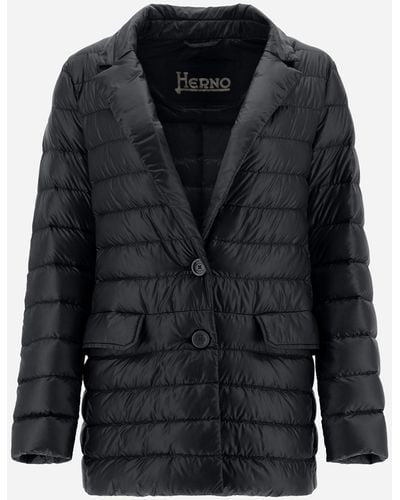 Herno Blazer In Nylon Ultralight - Black