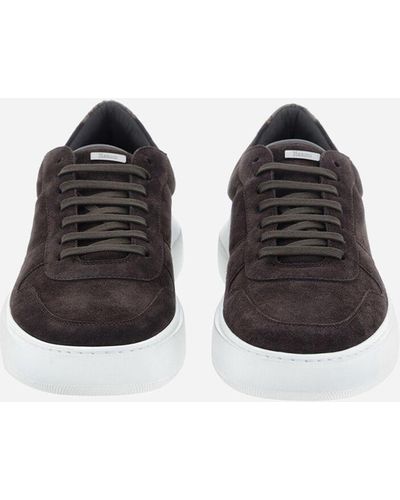 Herno Suede And Monogram Trainers - Black
