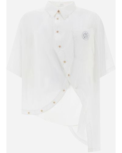 Herno Globe Shirt In Eco Cotton Feel - White
