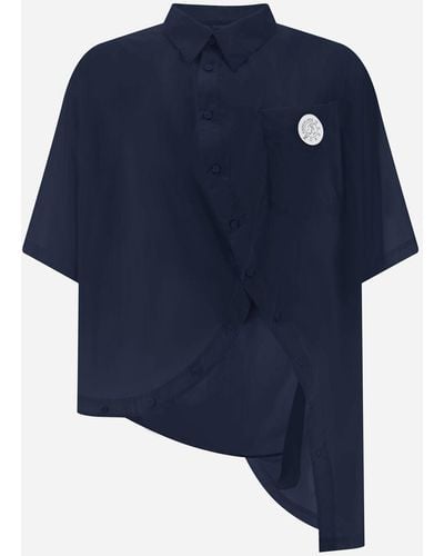 Herno Globe Shirt In Eco Cotton Feel - Blue