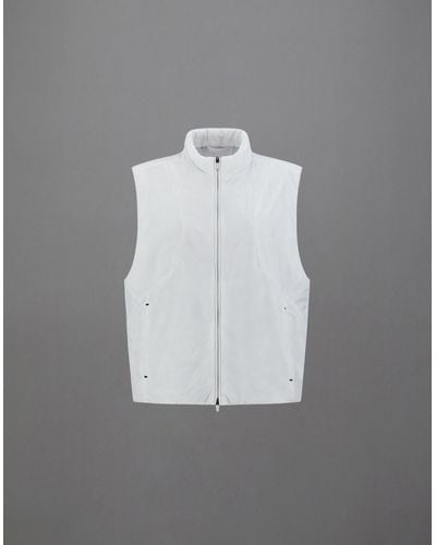 Herno Sleeveless Laminar Jacket In Translucent Ripstop - Gray