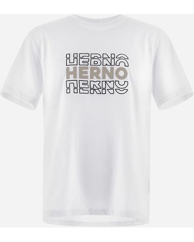 Herno T-SHIRT AUS COMPACT JERSEY - Weiß