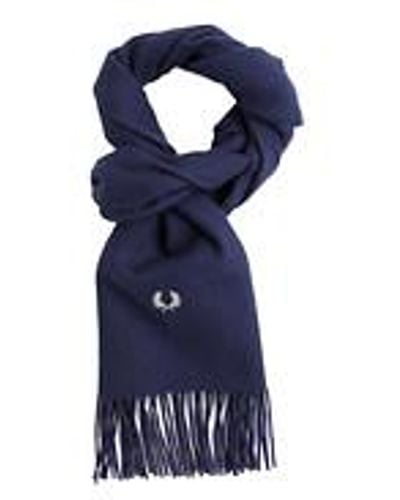 Fred Perry Lambswool Scarf (Made in England) - Blau