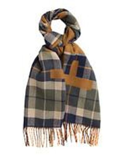 Fred Perry Oversized Brand Jacquard Scarf - Braun