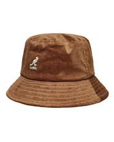 Kangol Cord Bucket Hat - Braun